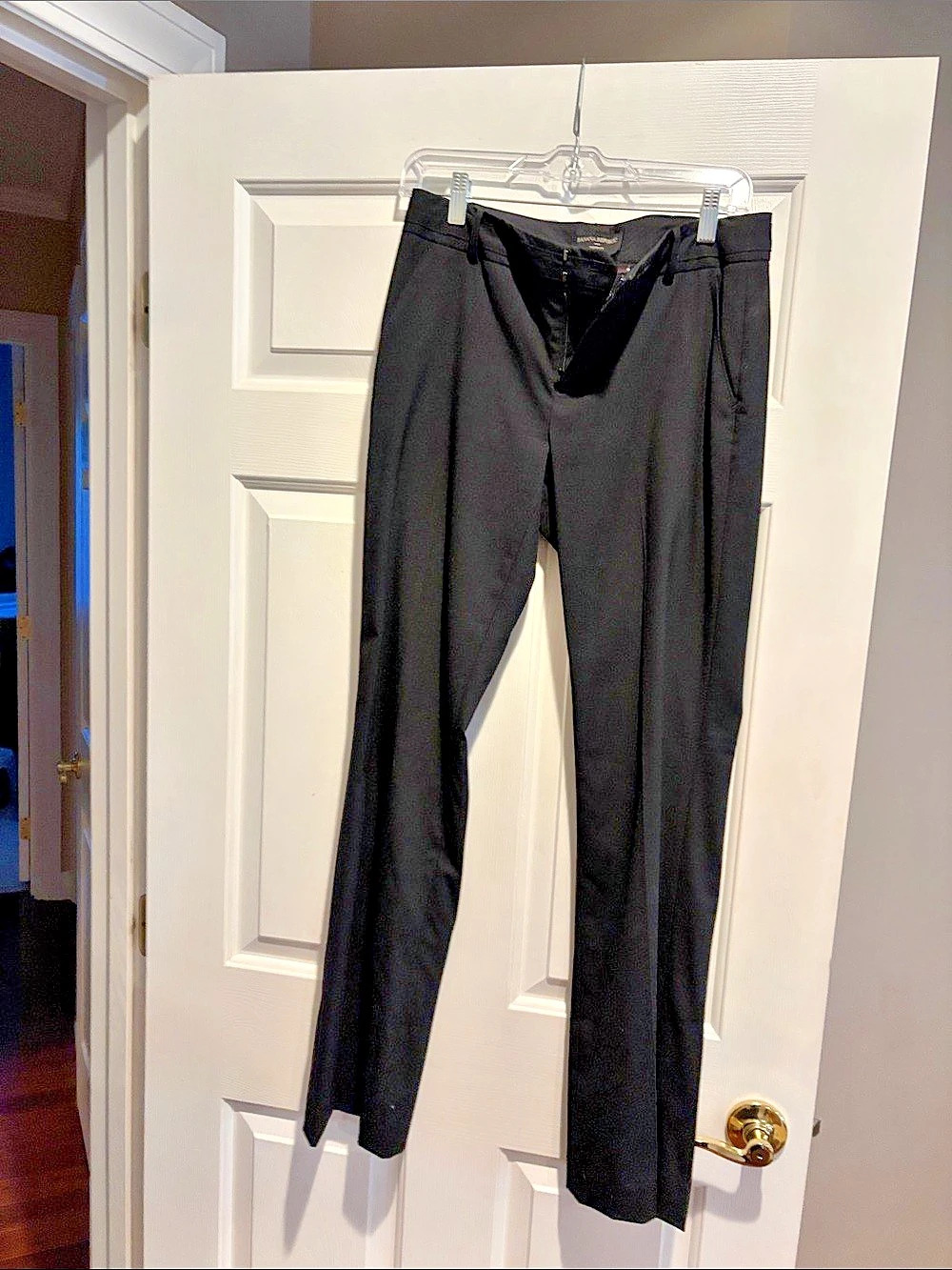 Banana Republic Martin Fit Dress Pants in Black Size 4R. Boot/Flare bottom